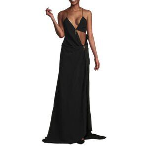 Roberto Cavalli Plunge Cutout Floor Length Gown Spring Summer 2022 RTW